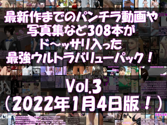 3DCG❤最新作までのパンチラ動画や写真集など308本がドッサリ入った最強ウルトラバリューパック！Vol.3（2021年11月18日版！）-Libido-Labo|評価