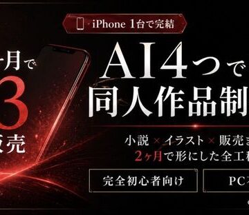 男性向け❤【iPhone1台で完結】AI4つを使い分ける同人作品制作術｜小説×イラスト×販売まで2ヶ月で形にした全工程-クリ10|評価
