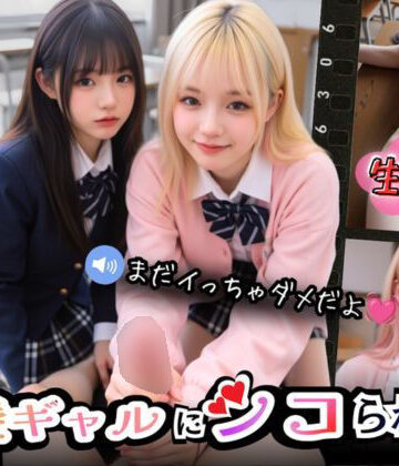 制服❤【実写系Hゲーム】好きな娘の前で金髪ギャルにシコられる！射精限界おち●ぽ焦らし我慢-Angelsgarden|評価3.40